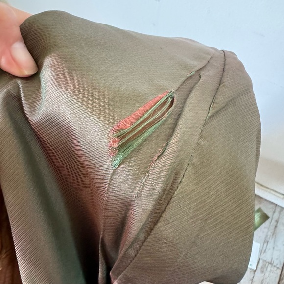 Vintage Brown Fringe Leather Jacket 50s Western Boho Harriswear Womens Medium - Picture 12 of 12